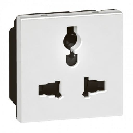 Legrand Arteor 572123 Ổ Cắm Đa Chuẩn 2P+E Có Shutter 2 Module Trắng