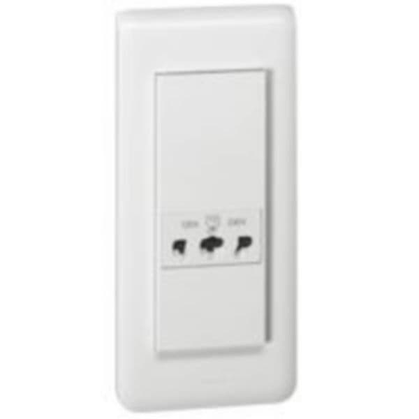 Legrand Arteor 572153 Ổ Cắm Máy Cạo Râu 230V / 120-230V 3 Module Trắng